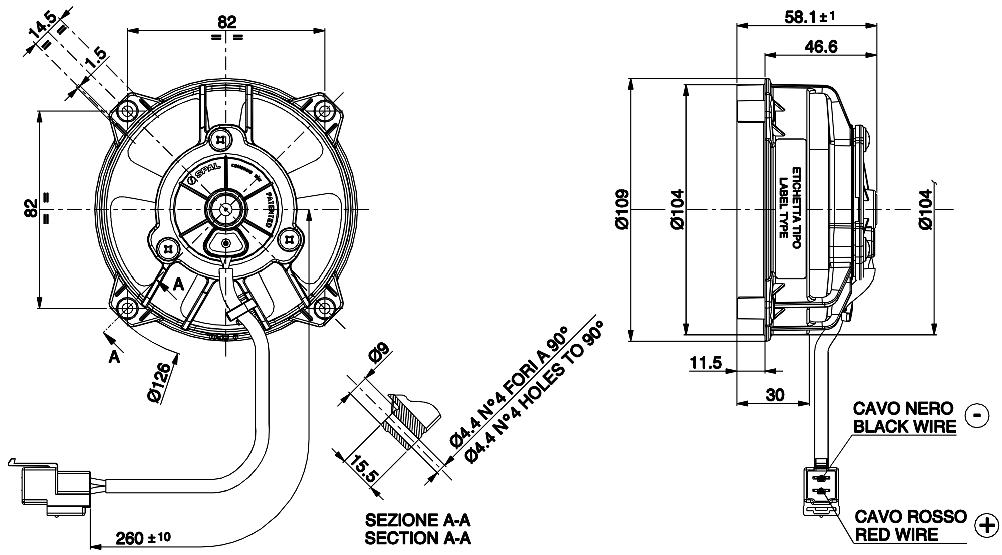 VA32-A101-62 Dimensioned Drawing