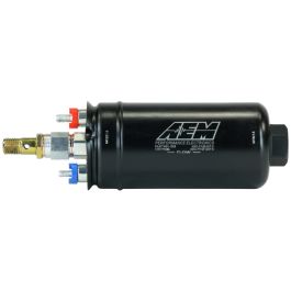 10AN Inlet GENUINE AEM 50-1009 400LPH Inline Fuel Pump 8AN Outlet Fittings 
