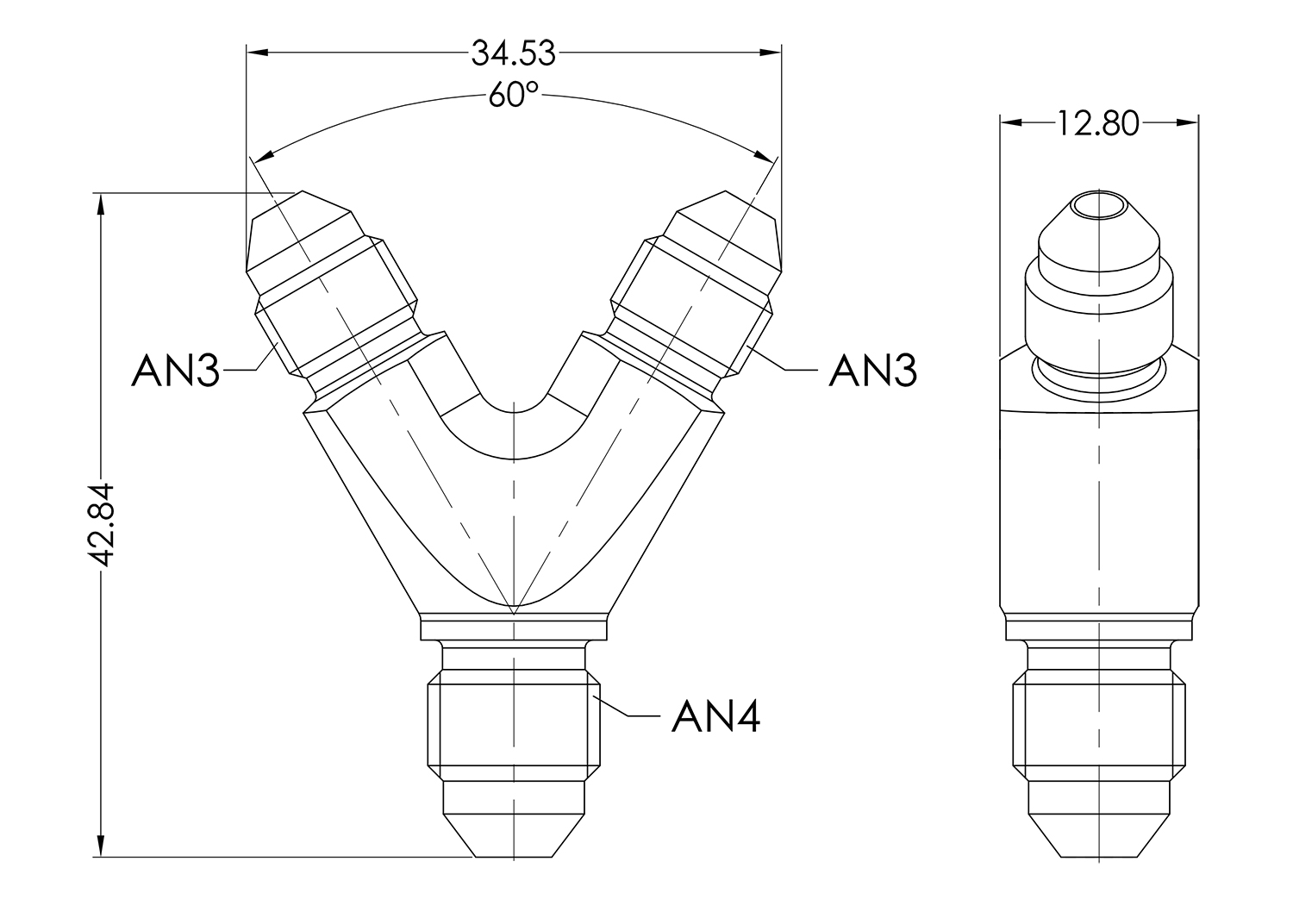 AN04-AN03 Y Adapter Drawing
