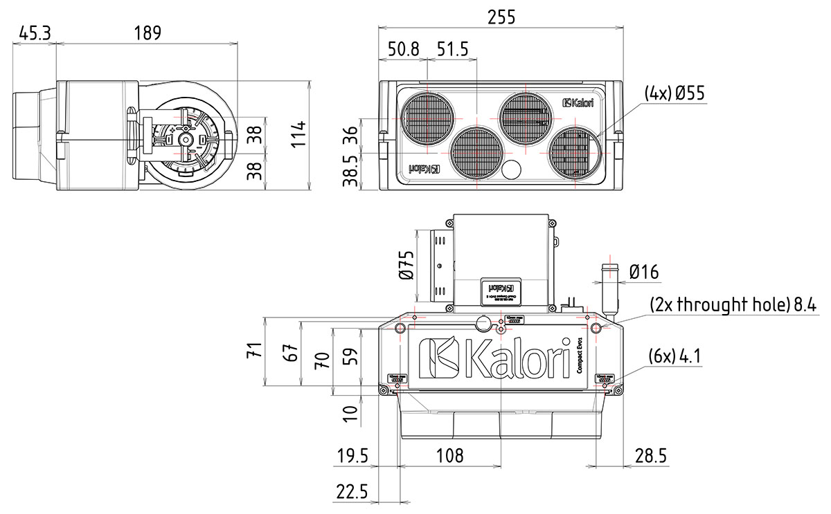 4.3kw Compact EVO1 Heater 12v