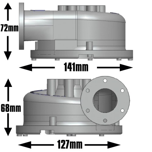 Davies Craig EWP140 Electric Water Pump Dimensions