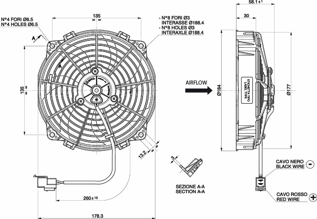 VA67-A101-83A Dimensioned Drawing